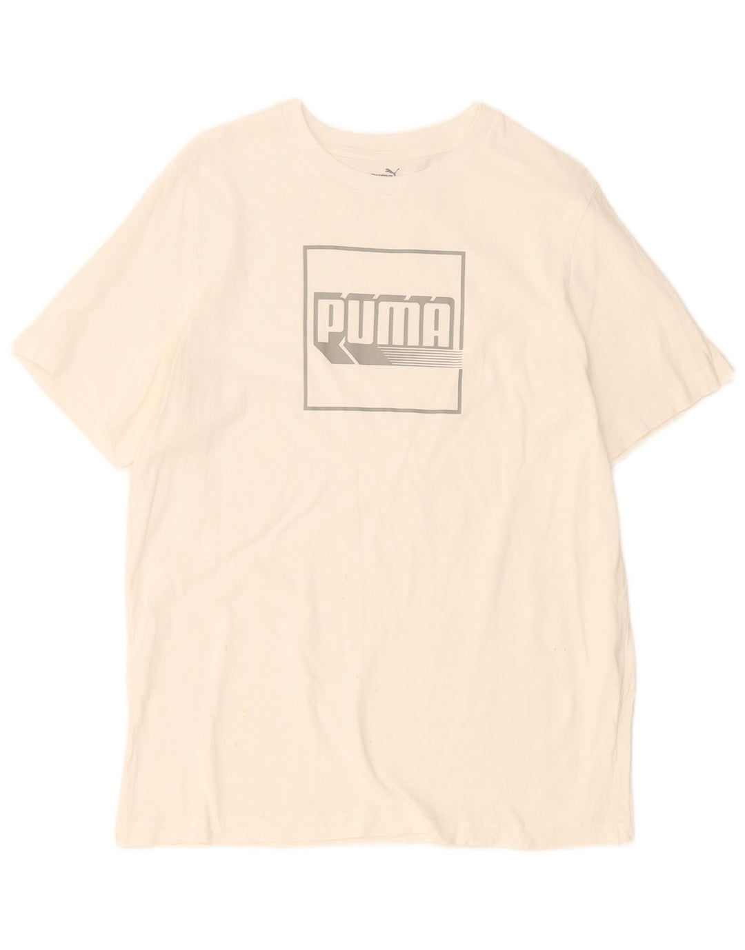 Puma Mens Graphic T-Shirt Top Large White