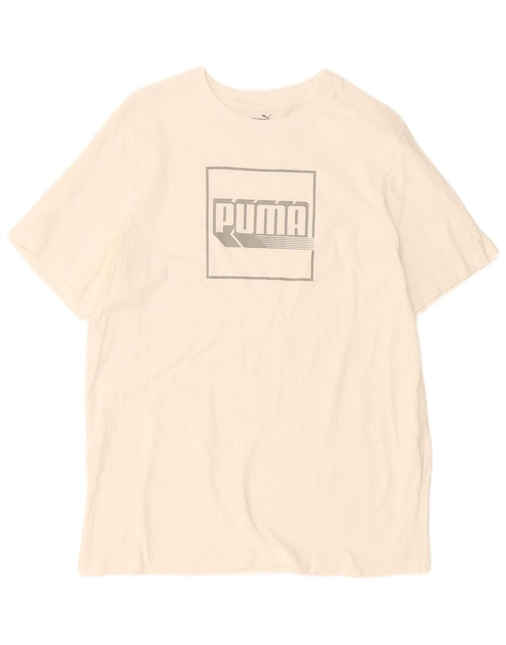 Puma Mens Graphic T-Shirt Top Large White