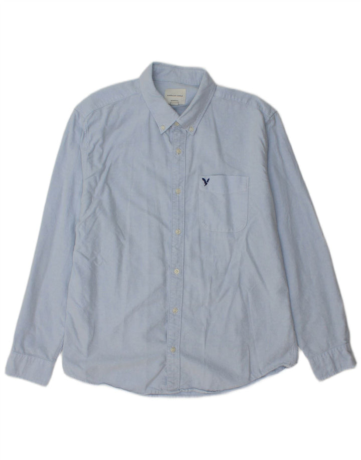 AMERICAN EAGLE Mens Classic Fit Shirt Large Blue Cotton