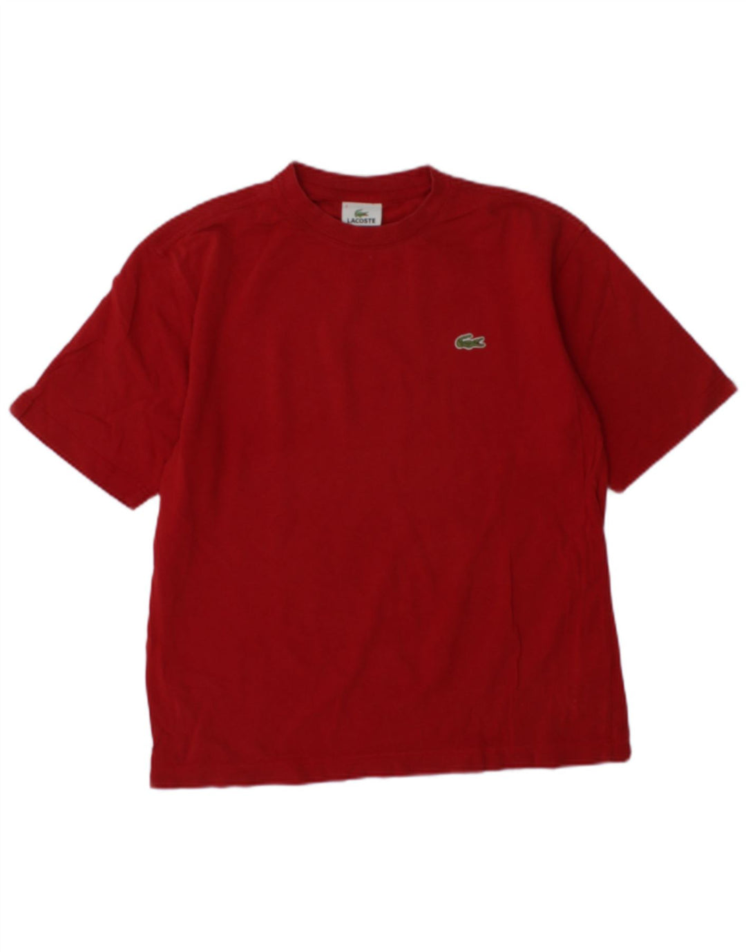 Lacoste Mens T-Shirt Top Size 3 Small Red Cotton