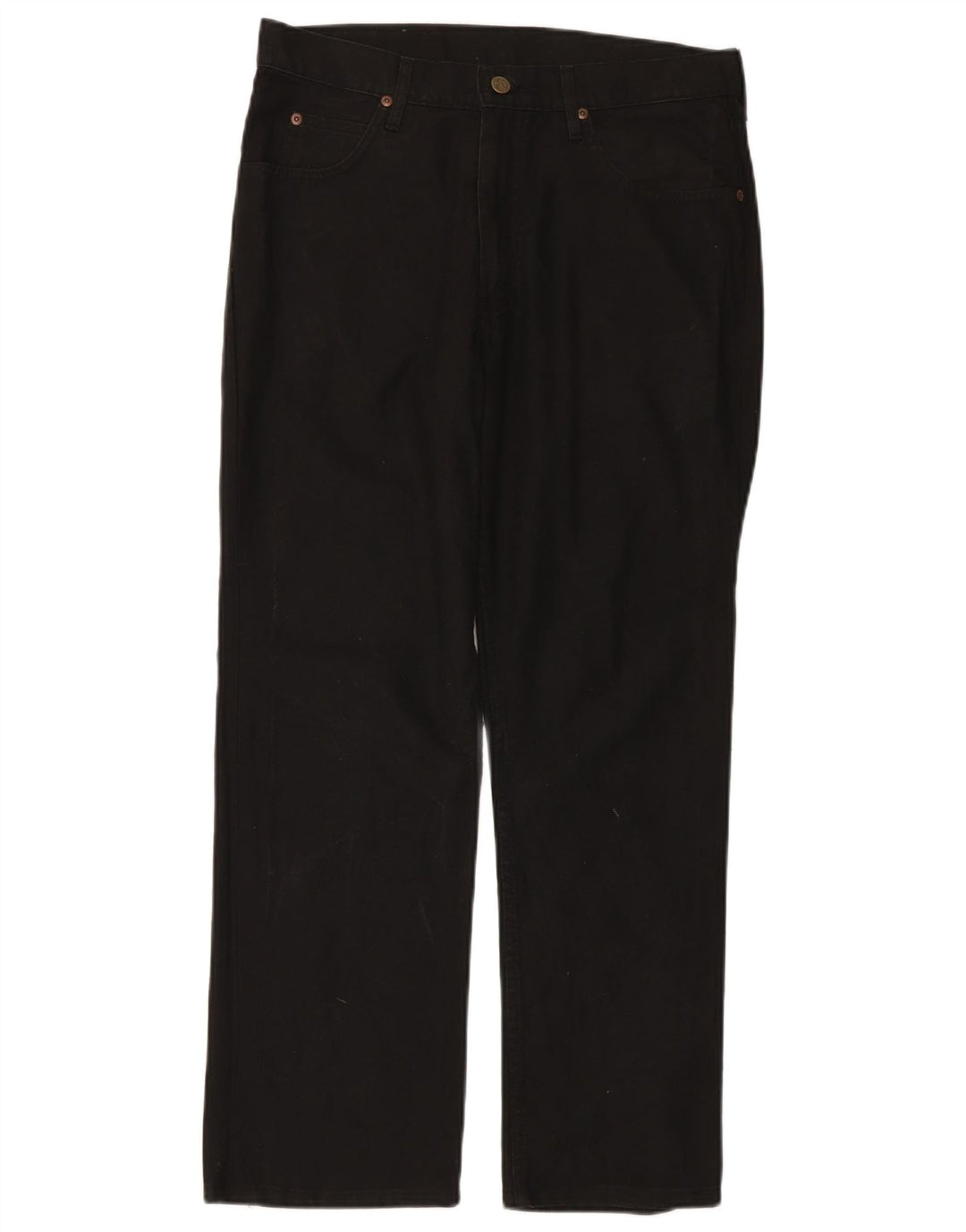 Lee Herren Straight Jeans W33 L28 Schwarze Baumwolle