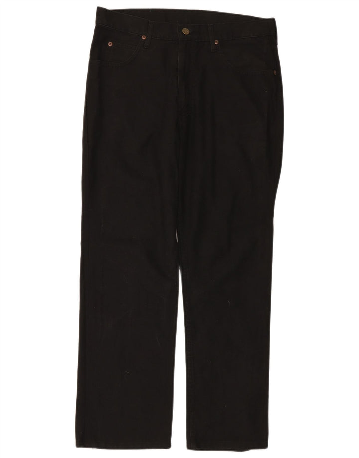Lee Herren Straight Jeans W33 L28 Schwarze Baumwolle