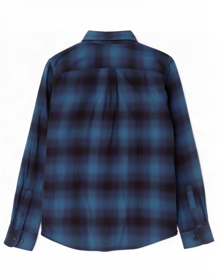 Chaps Herre Flanelskjorte Medium Blå Plaid Bomuld