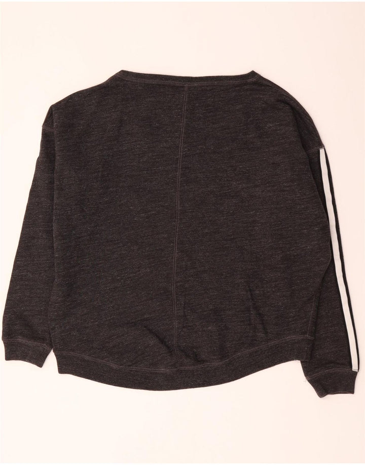 Nike Womens Graphic Oversized Sweatshirt Pullover UK 10 Small Graue Baumwolle