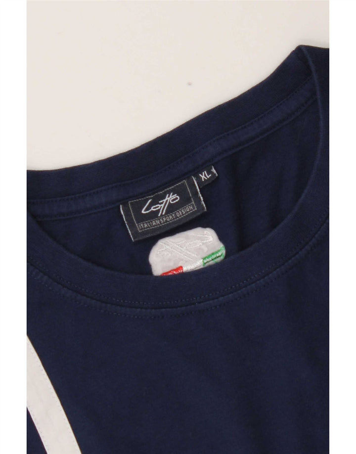 Lotto Mens T-Shirt Top XL Navy Blue