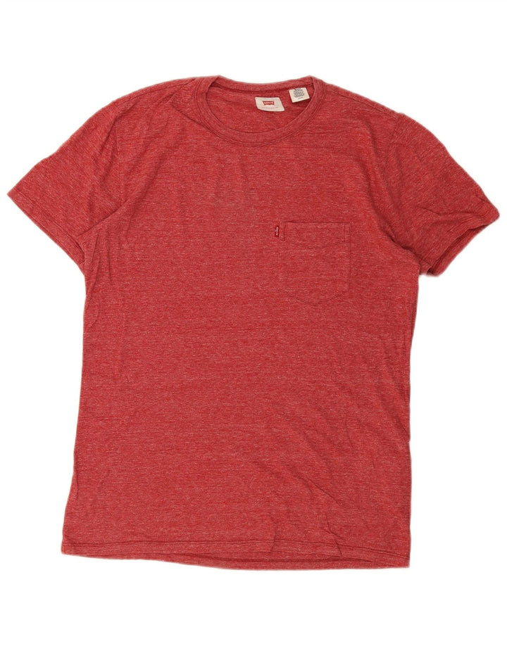LEVI'S Herre T-Shirt Top Lille rød Flecked Bomuld