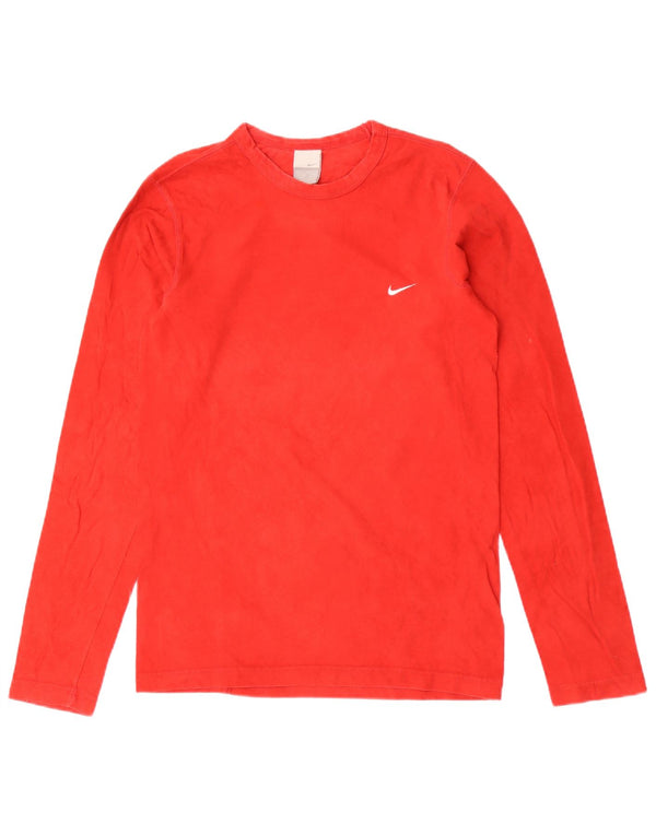 Nike Camiseta de manga larga para hombre UK 36/38 Small Rojo Algodón