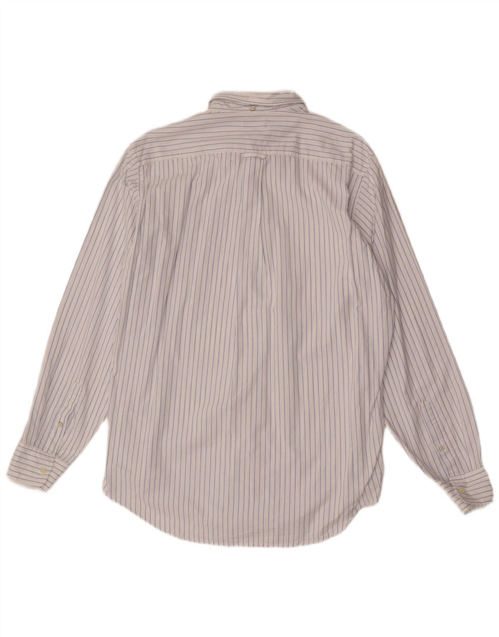 Gant Mens Regular Fit Shirt Large White Striped Cotton