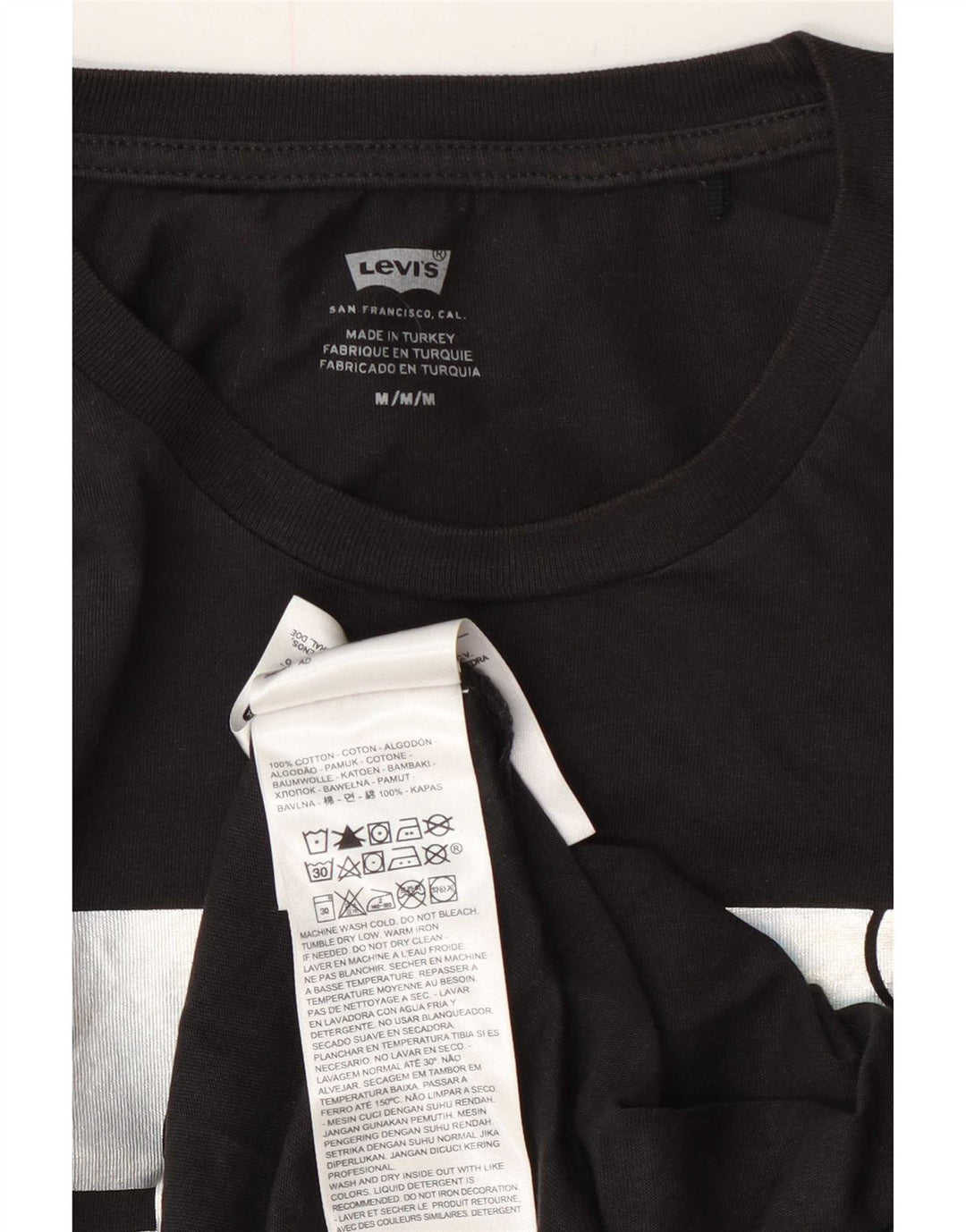 T-shirt grafica da donna Levi's Top UK 14 Cotone grigio medio