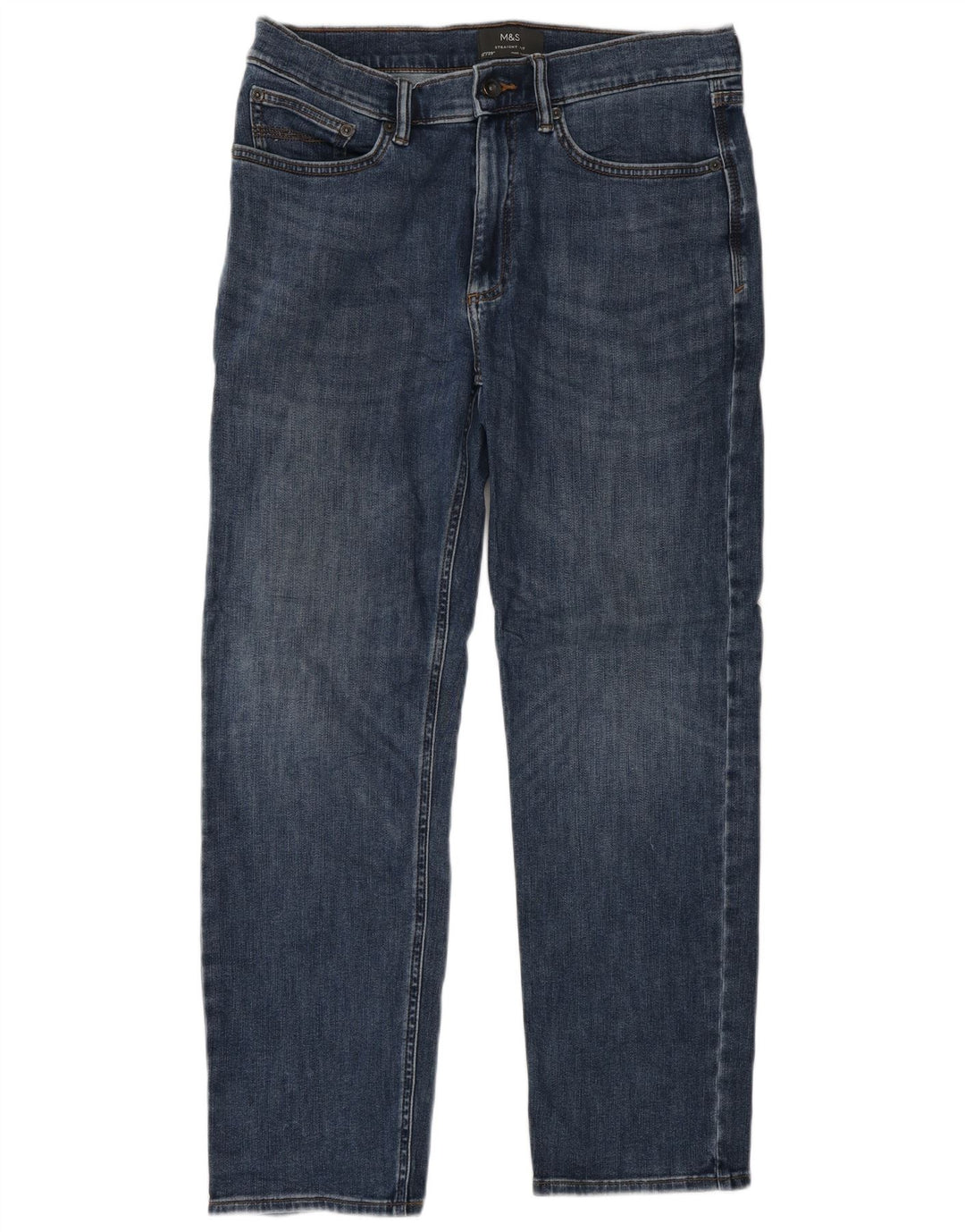 Marks & Spencer Straight Jeans til mænd W32 L29 blå bomuld
