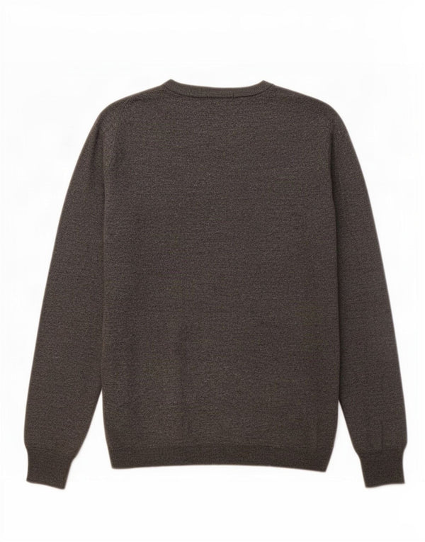 Massimo Dutti Damen-Pullover mit V-Ausschnitt, UK 16, Größe L, Grau Argyle/Diamant