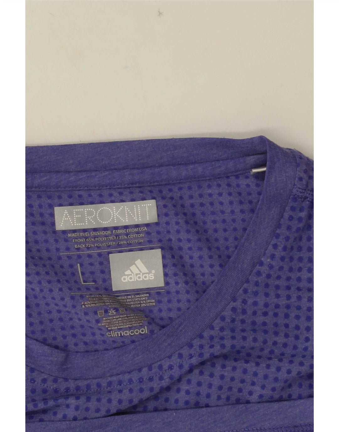 Adidas Mens Climacool T-Shirt Top Large Purple Polyester