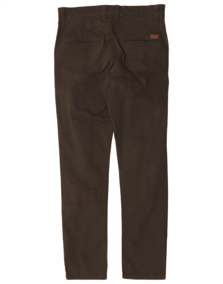 Zara Mens Slim Chino Trousers Large W32 L30 Khaki