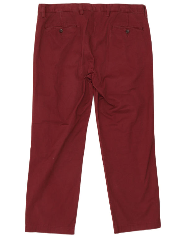 Dockers Straight Chino-bukser til mænd W38 L28 Bourgogne bomuld
