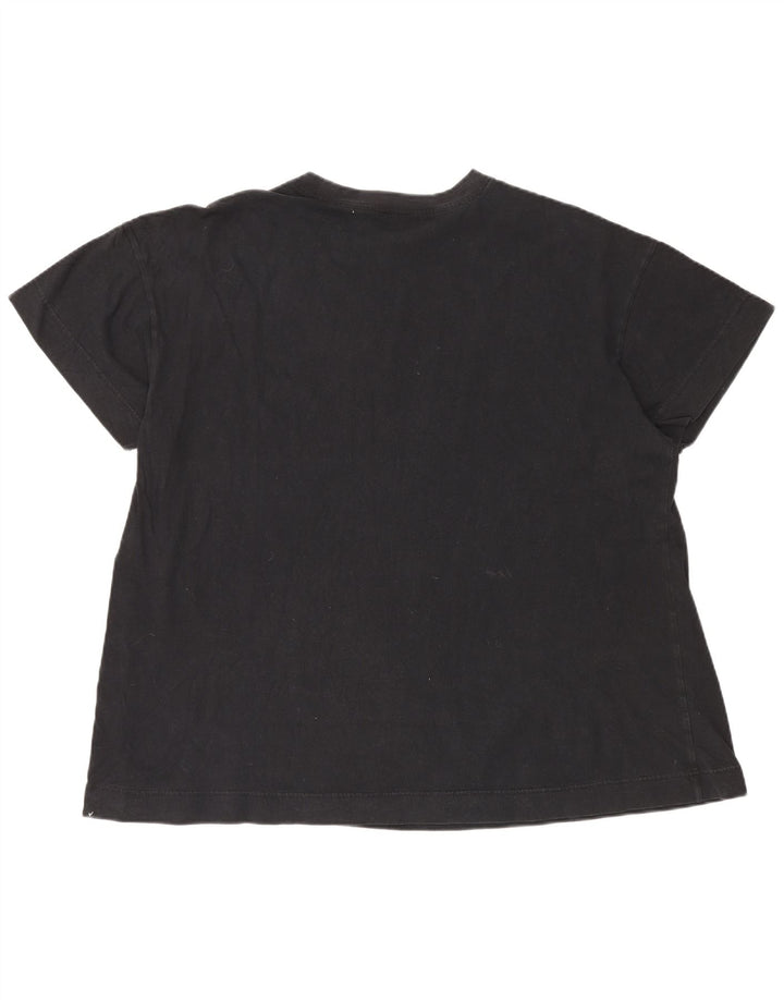 NIKE Womens Oversized Graphic T-Shirt Top UK 10 Small Black