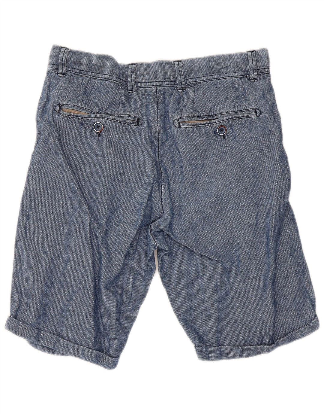 Shorts Chino Regular Feminino Refrigiwear W30 Algodão Azul Médio