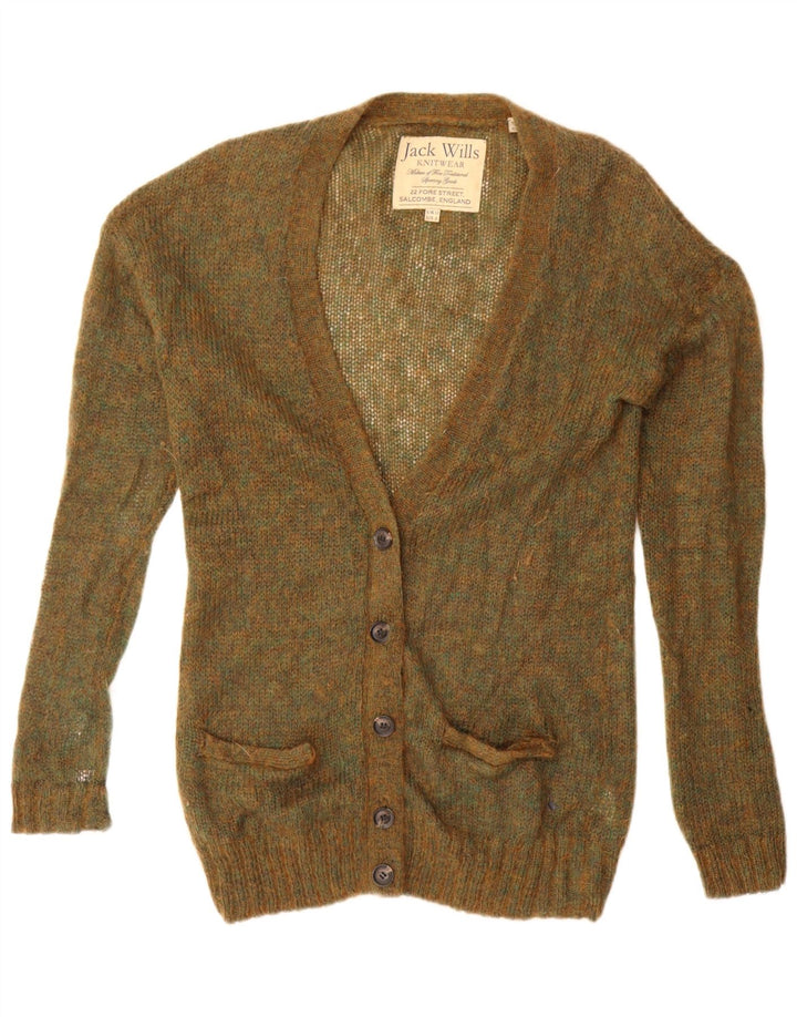 Jack Wills Damen-Strickjacke in Übergröße, Gr. 12, mittelkhakimeliert