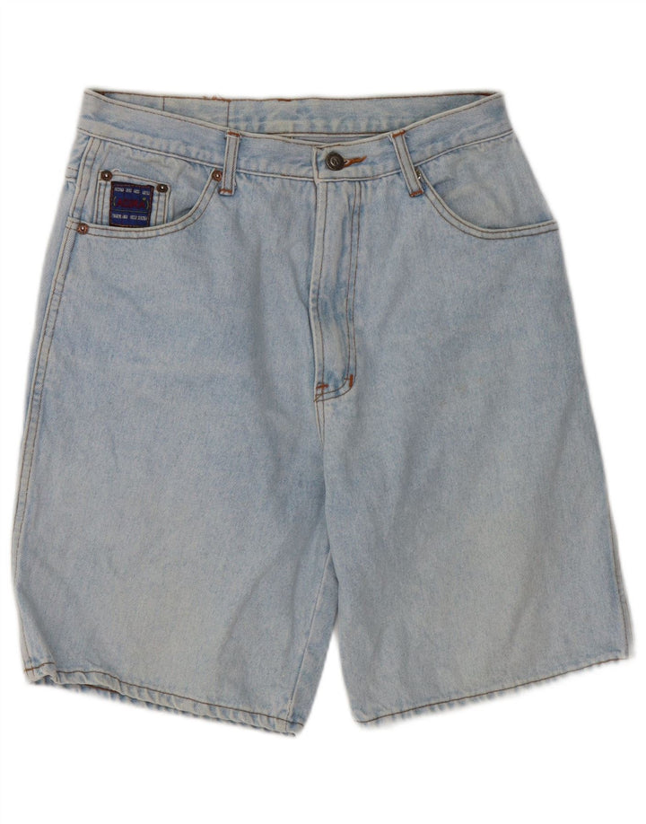 VINTAGE Womens Denim Shorts W29 Medium Blue Cotton