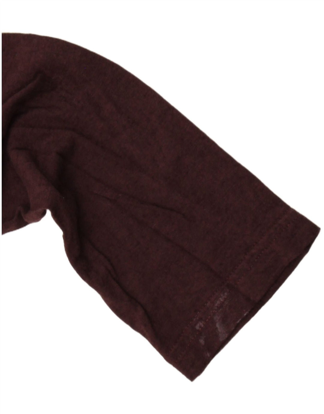 Armani Jeans Womens Crop Top Long Sleeve IT 44 Medium Burgundy Viscose