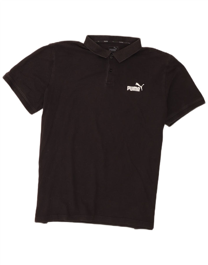 Puma Mens Polo Shirt XL Black Cotton