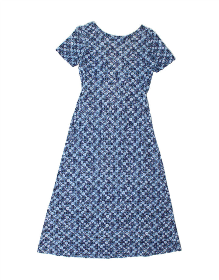 FILA Womens A-Line Dress US 8 Medium Blue Floral Vintage Fila and Second-Hand Fila from Messina Hembry 