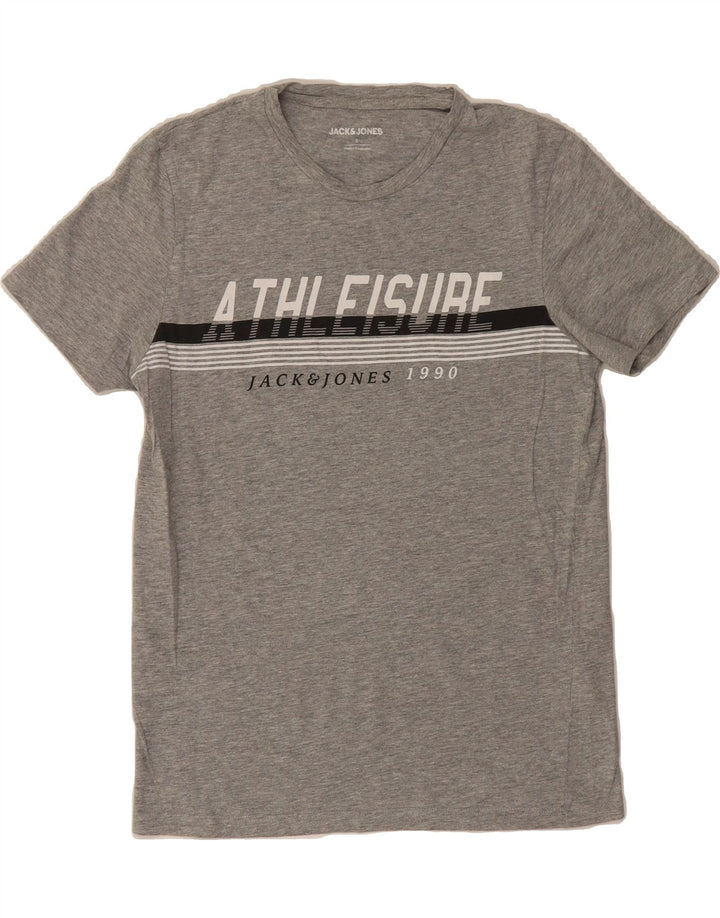 JACK & JONES Mens Graphic T-Shirt Top Small Grey Cotton Vintage Jack & Jones and Second-Hand Jack & Jones from Messina Hembry 