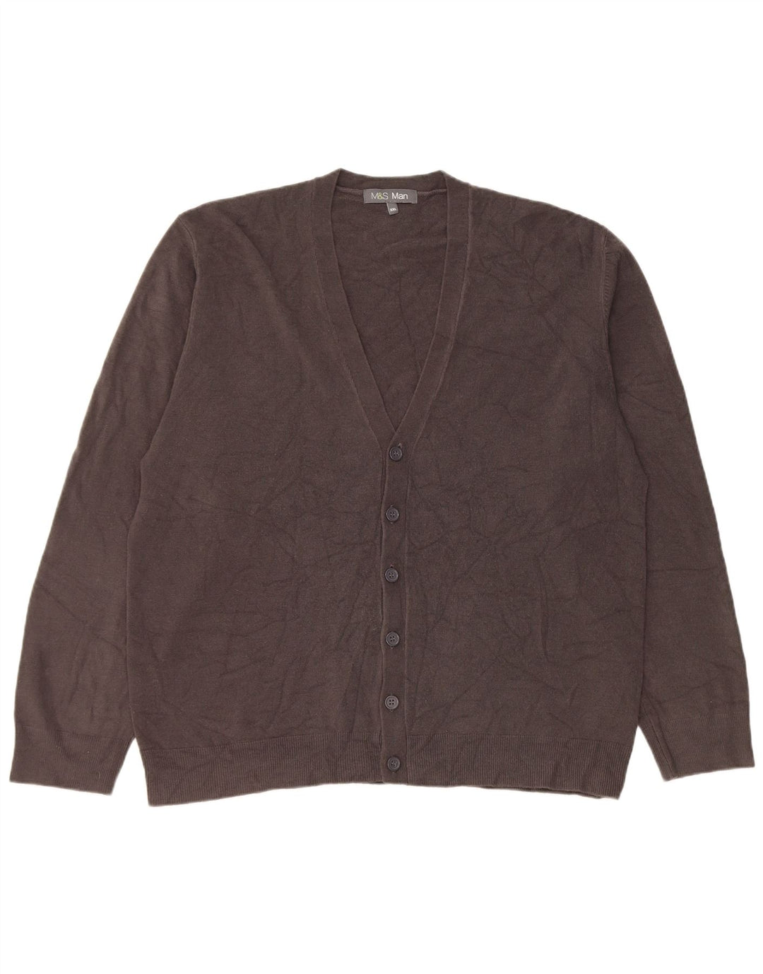 Marks & Spencer Herre Cardigan Sweater 2XL Grå Akryl