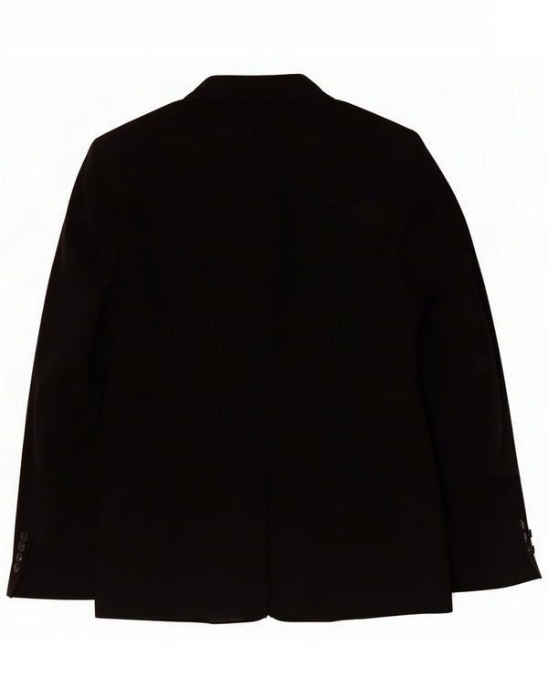 Caractere Womens 3 Button Blazer Jacket UK 14 Medium Black Polyester