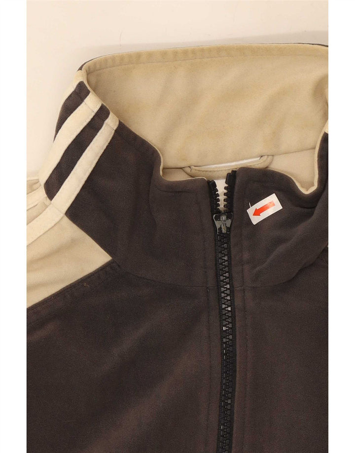 Adidas Mens Tracksuit Top Jacket UK 38/40 Medium Grey Colourblock Polyester