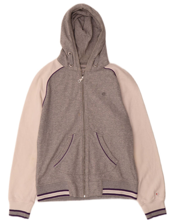 Champion Womens Heritage Fit Hættetrøje med lynlås UK 14 Medium Grey