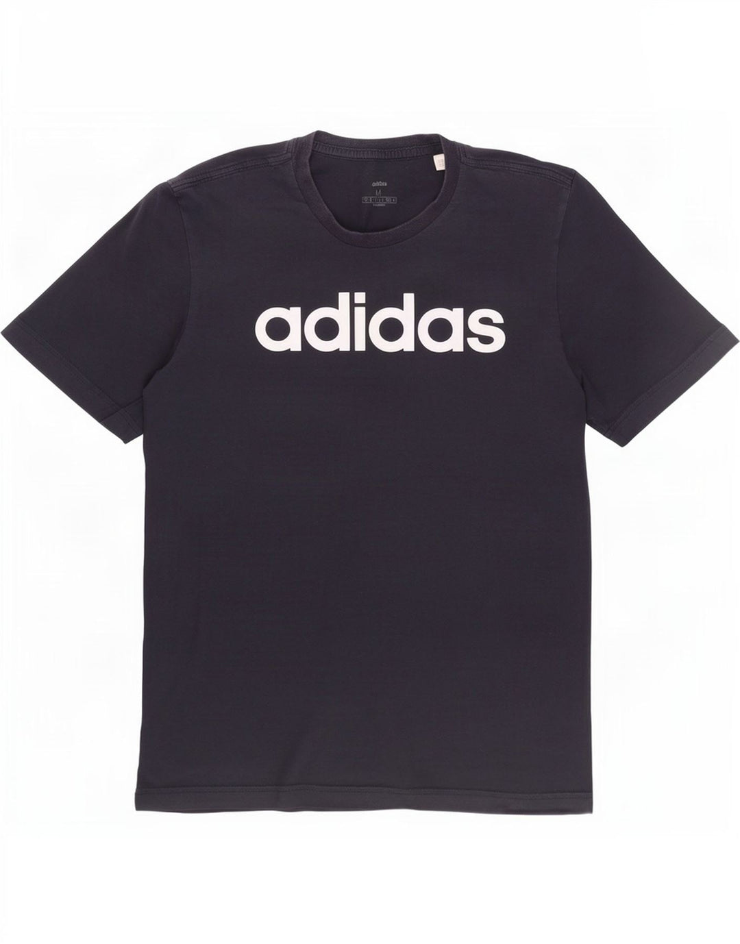 T-shirt grafica da uomo Adidas Top in cotone blu navy medio