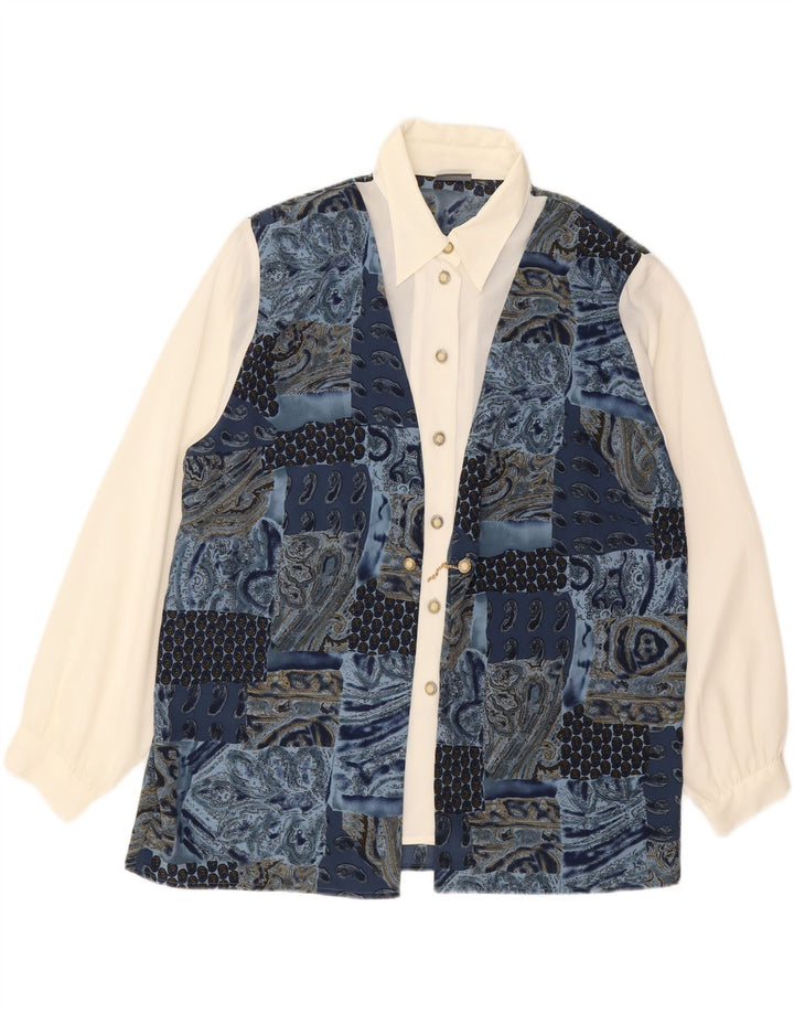 LINEA Womens Loose Fit Shirt Blouse IT 48 XL Multicoloured Patchwork Vintage Linea and Second-Hand Linea from Messina Hembry 