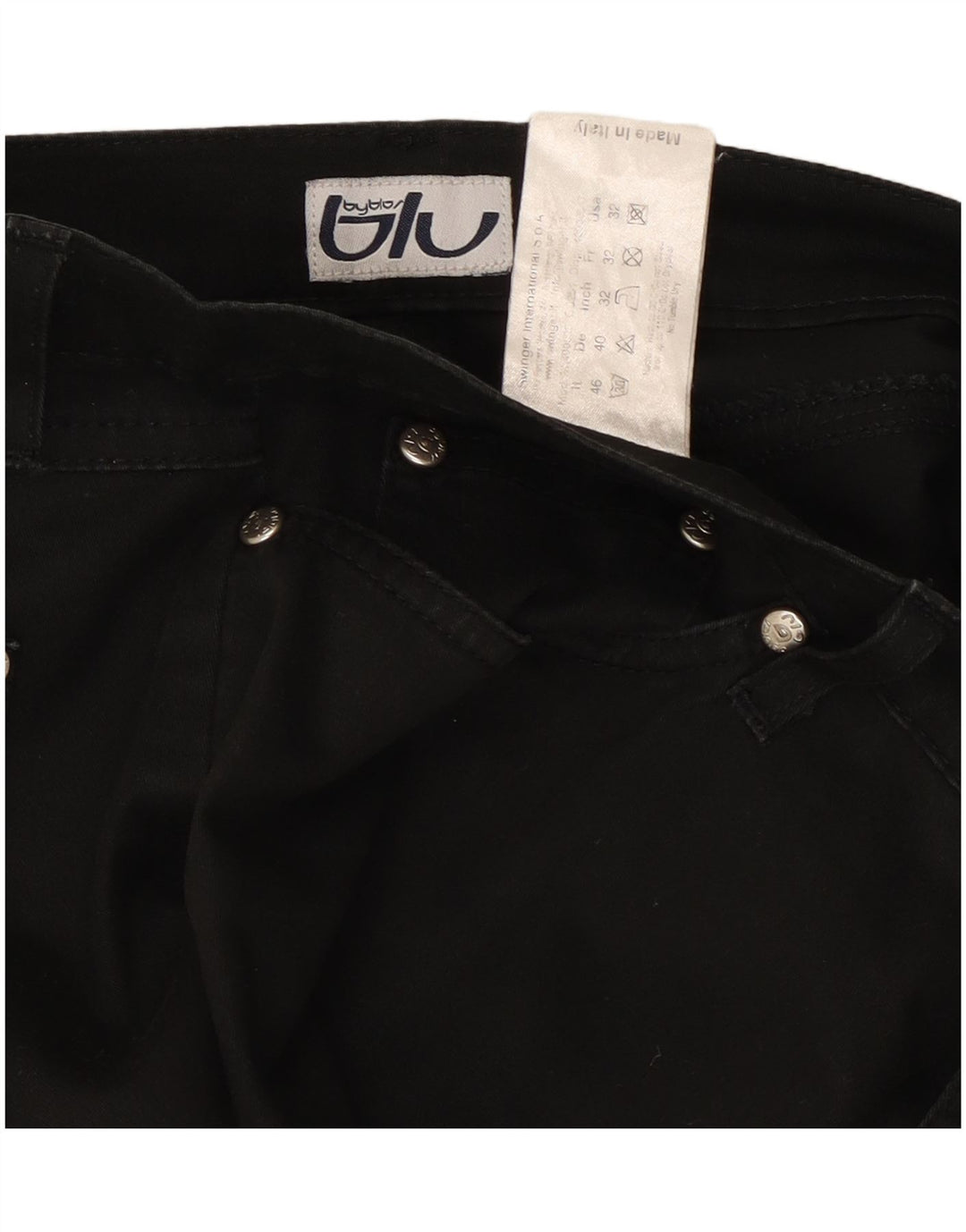 Byblos Dame Jeans med brede ben W32 L31 Sort Bomuld