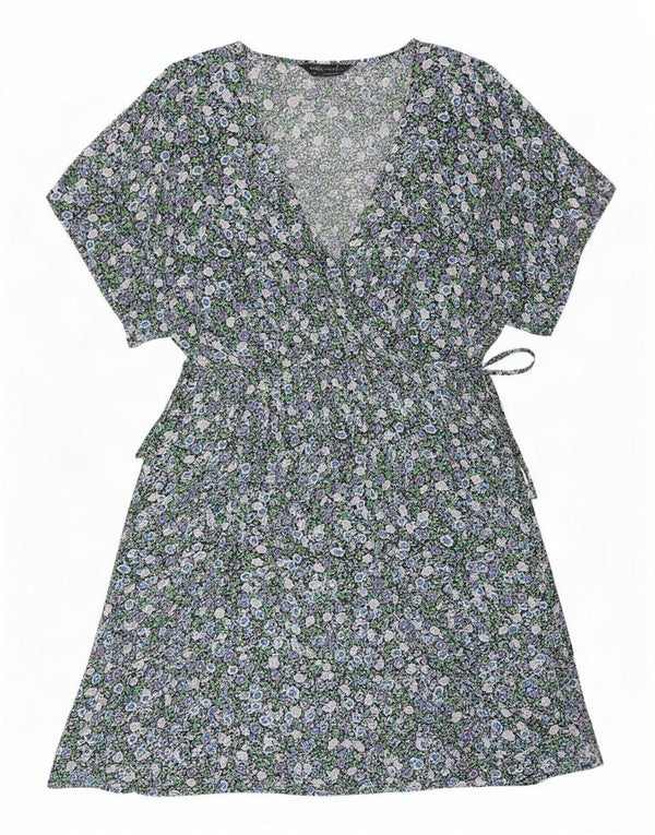 Marks & Spencer Dame A-Line Kjole UK 16 Large Multicolored Floral