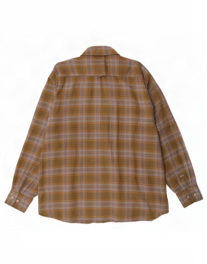 Barbour Herre Flanelskjorte Stor Khaki Ternet Bomuld