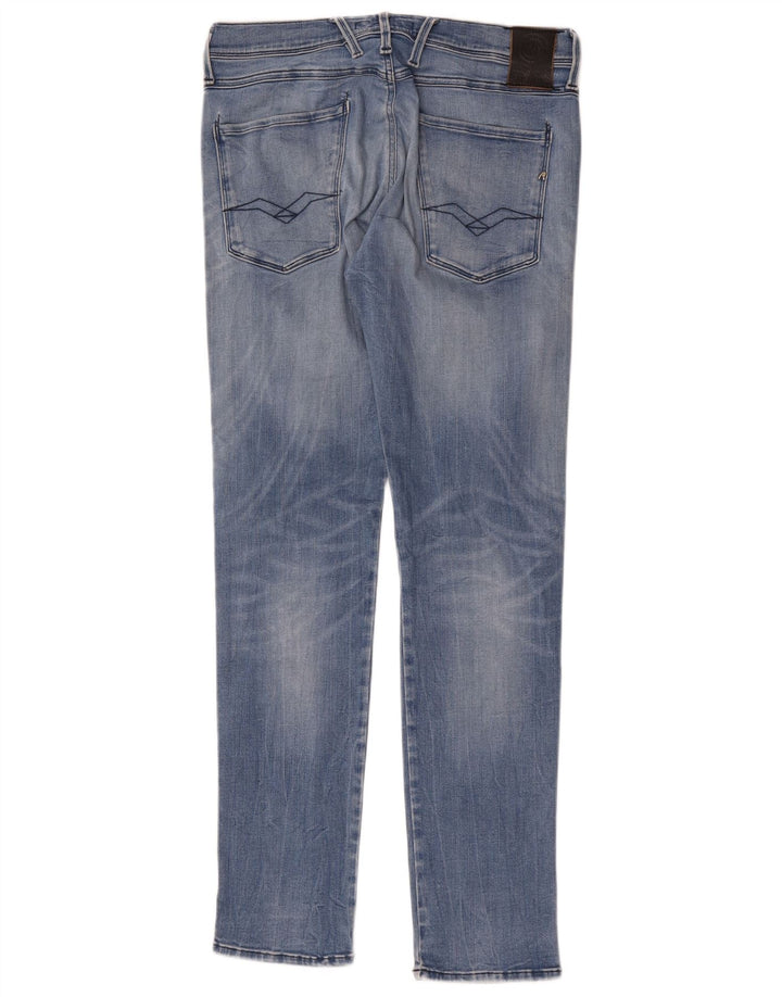 Replay Womens Anbass Slim Jeans W32 L32 Blue Polyester