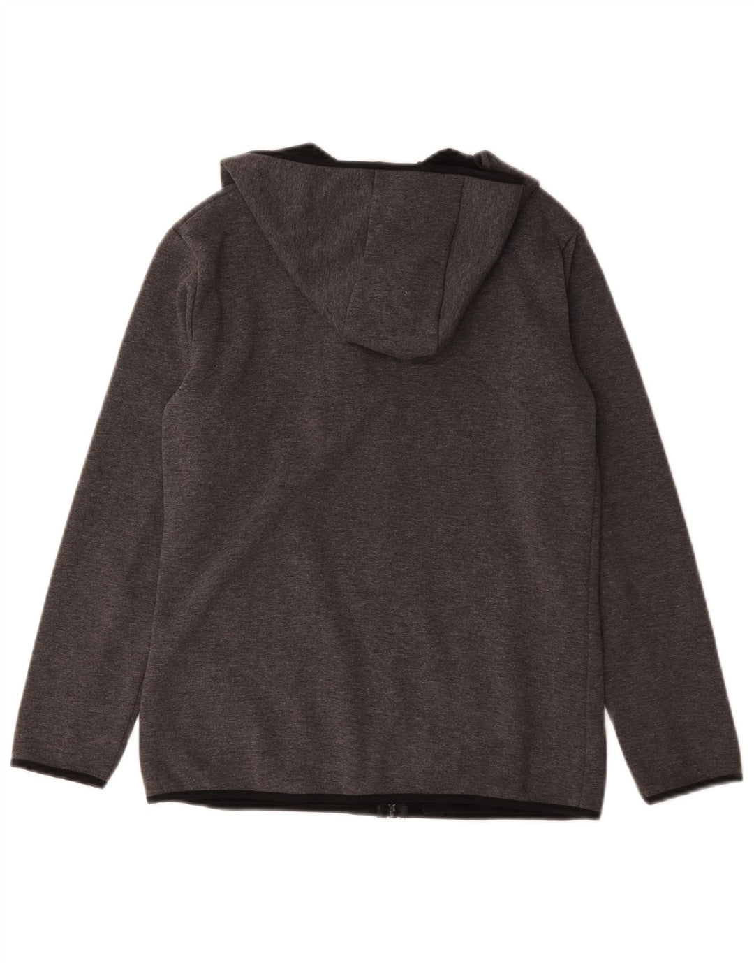 Ellesse Mens Zip Sudadera con capucha suéter pequeño gris poliéster
