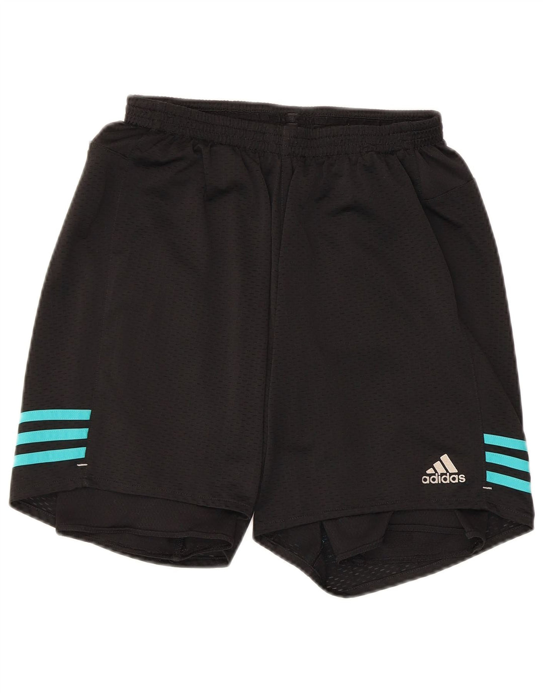 Pantaloncini sportivi da uomo Adidas medi neri in poliestere