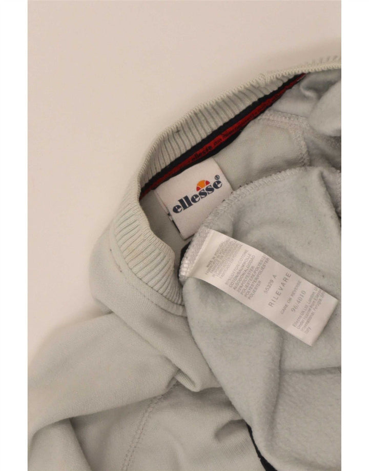 Ellesse Mens Sweatshirt Jumper Medium Blue Striped Cotton