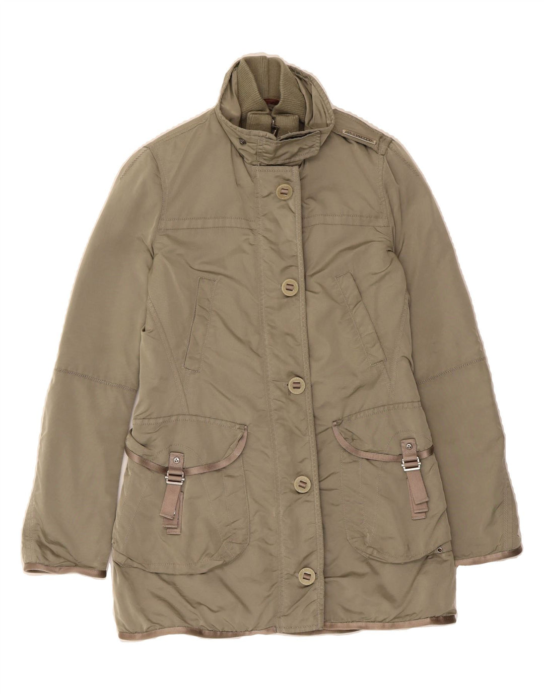 PEUTEREY Womens Parka Jacket IT 42 Medium Khaki Polyamide Vintage PEUTEREY and Second-Hand PEUTEREY from Messina Hembry 