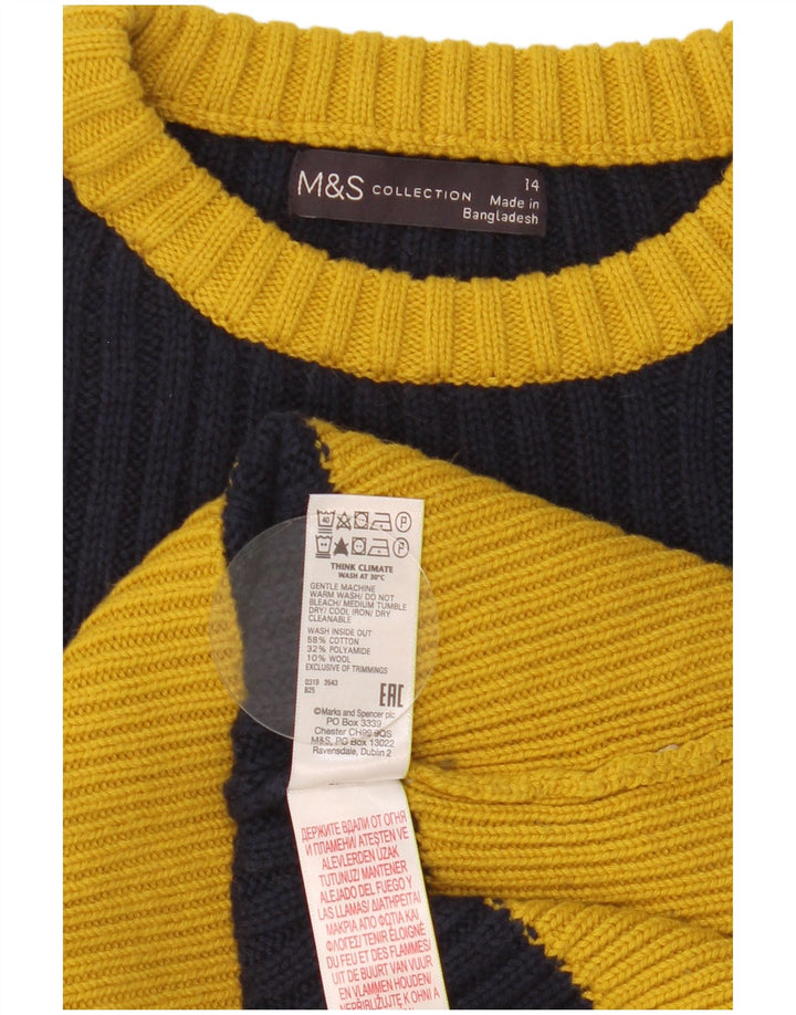 Marks & Spencer Dame sweater med rund hals DK 14 Medium Flerfarvet