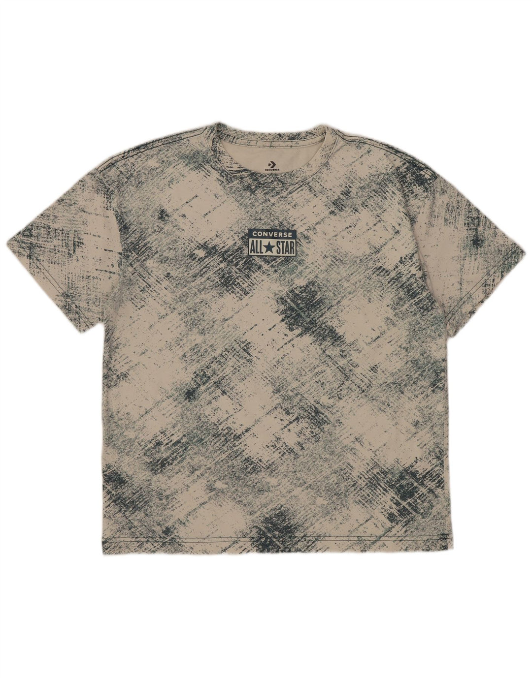 Converse Grafik-T-Shirt für Jungen, 12–13 Jahre, groß, gebrochenes Weiß, kariert