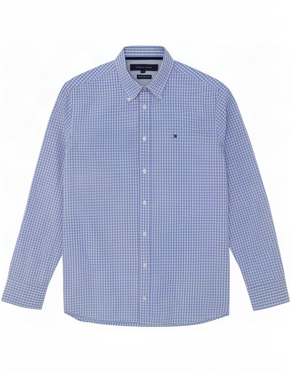 Camisa Tommy Hilfiger Hombre Small Blue Gingham Cotton