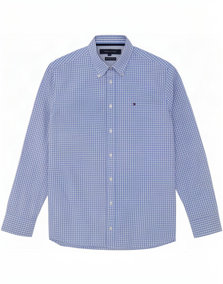 Camisa Tommy Hilfiger Hombre Small Blue Gingham Cotton