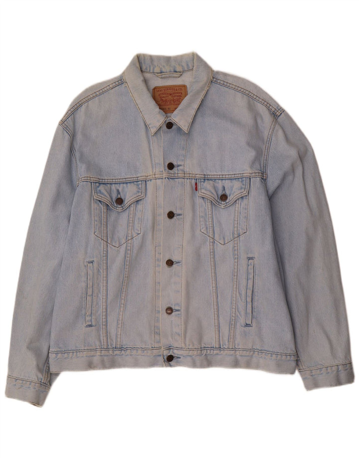 Levi's Mens Denim Jacket UK 42 XL Blue Cotton