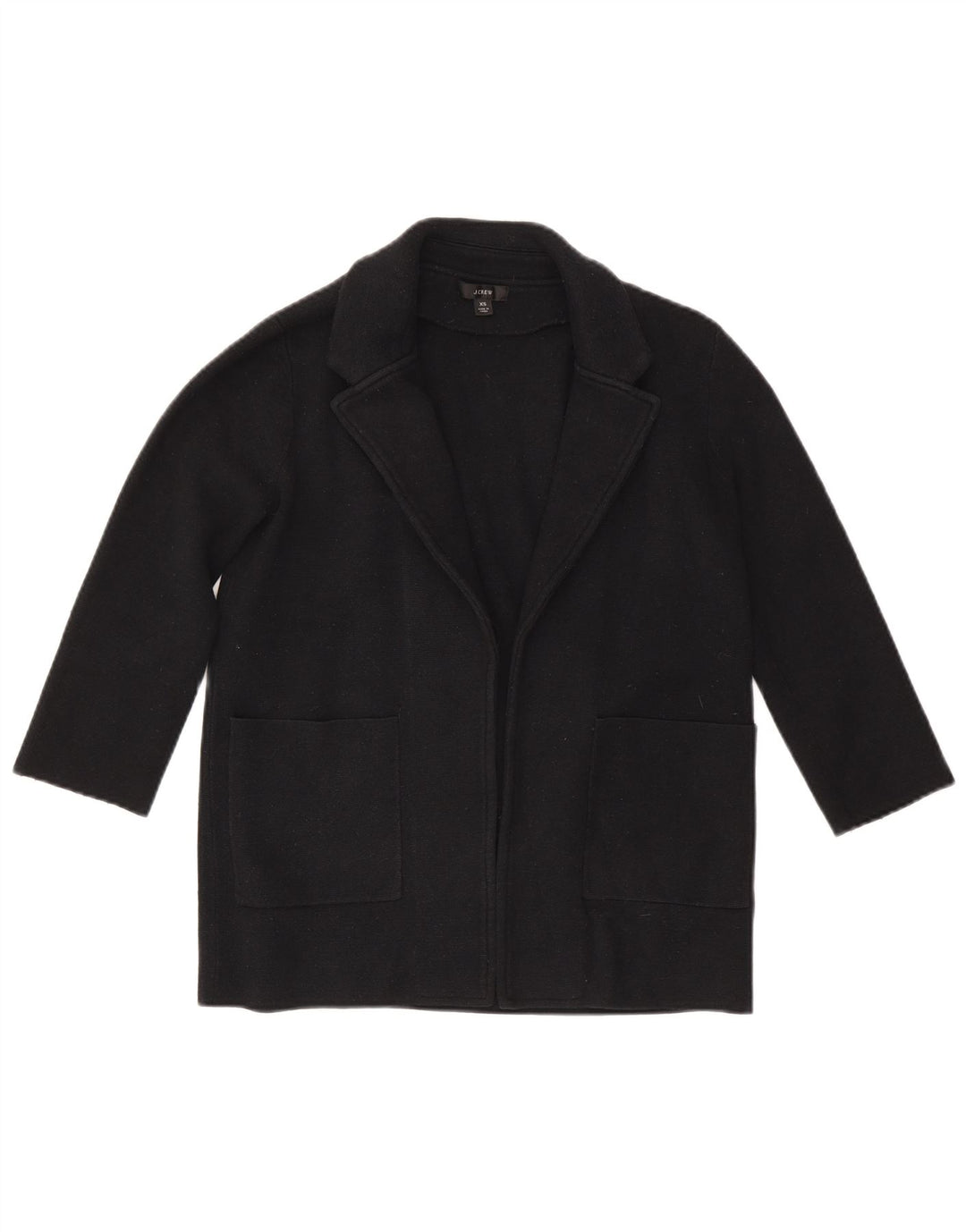 J. Crew Veste blazer ouverte surdimensionnée à manches 3/4 pour femme UK 6 XS Bleu marine