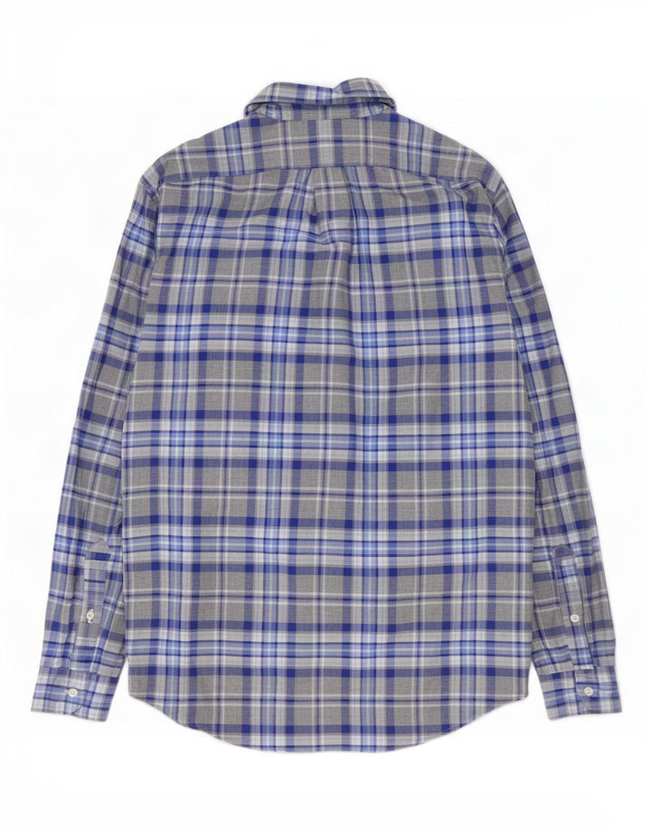 Ralph Lauren Mens Custom Fit Shirt Large Grey Check Cotton