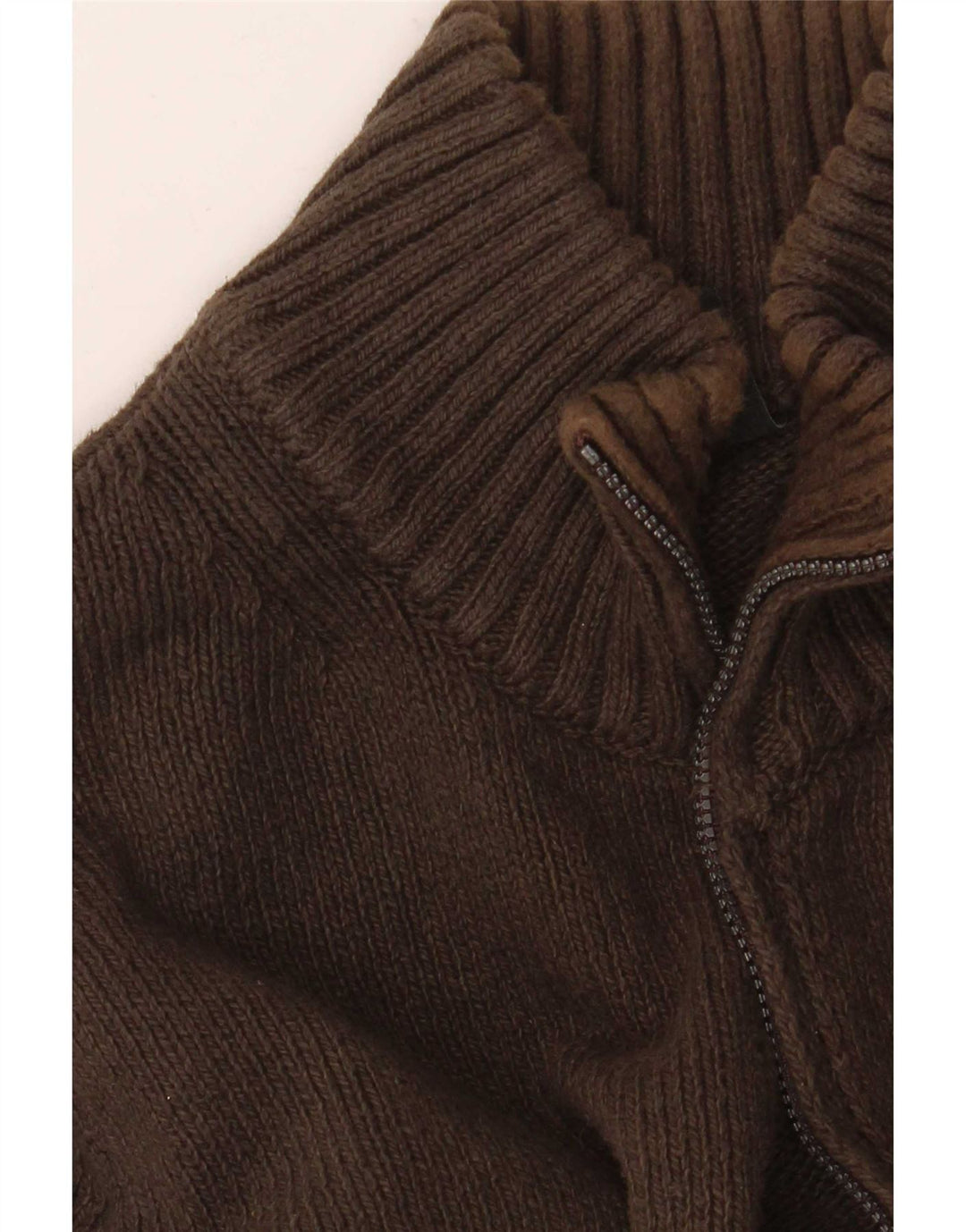 Murphy & Nye Mens Sailmakers Cardigan Sweater Small Brown Cotton
