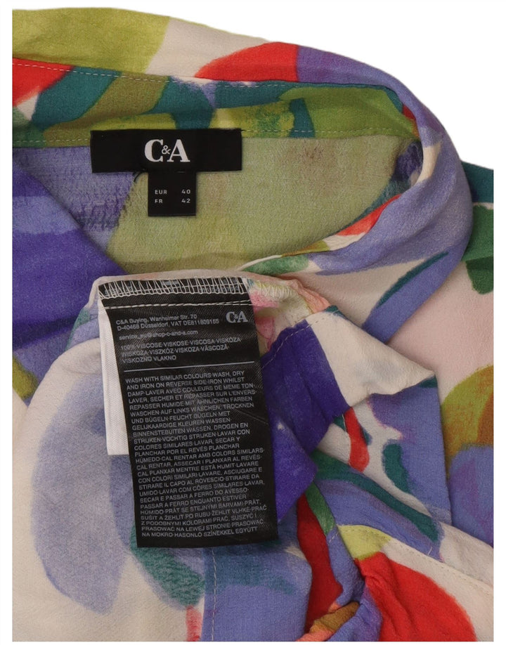 Camicetta da donna a maniche corte C&A EU 40 media floreale multicolore