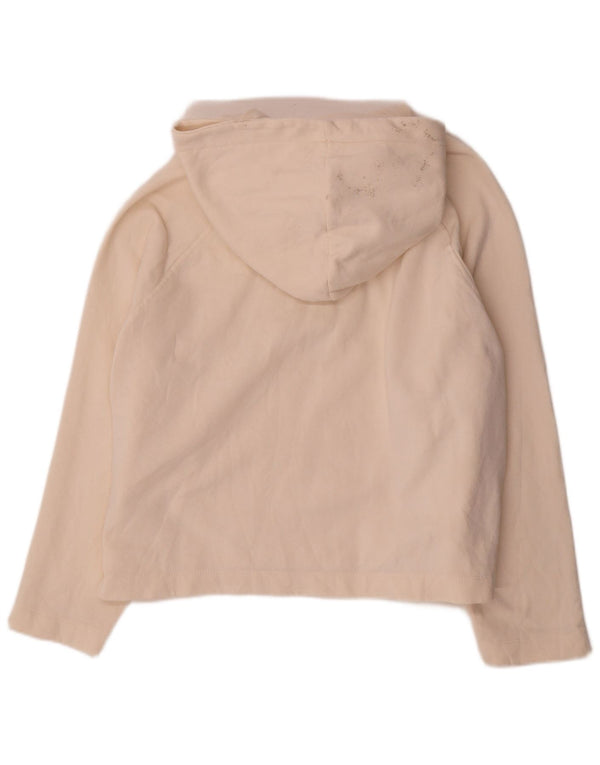 Zara Womens Oversized Hoodie Jumper UK 14 Medium Off White Cotton